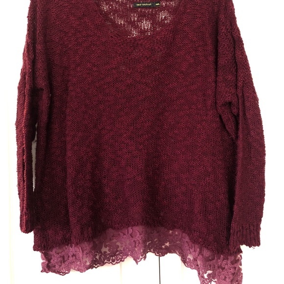 LF sweater with lace trim on bottom - Picture 2 of 5
